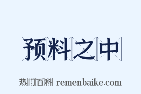 预料之中是什么意思的图片